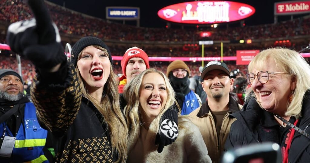 Taylor Swift and Brittany Mahomes Celebrate Chiefs' AFC Victory with a Hug and Cheers