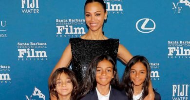 Zoe Saldana Shares Adorable Red Carpet Moment with Her Three Mini Me Sons