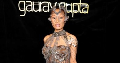 Megan Thee Stallion Stuns in Gaurav Gupta Chain Dress at Paris Fashion Week