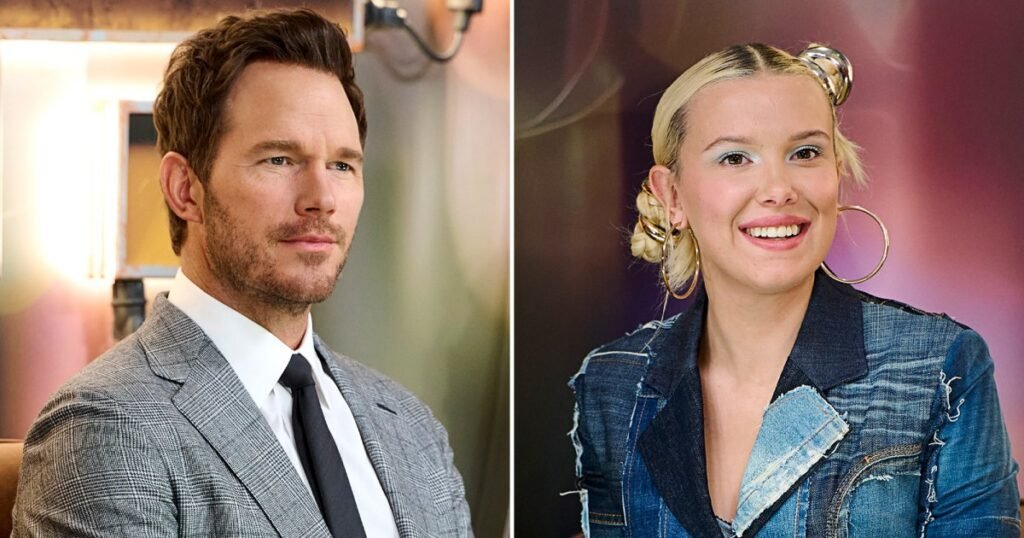 Chris Pratt Safeguards Millie Bobby Brown from Wardrobe Mishap