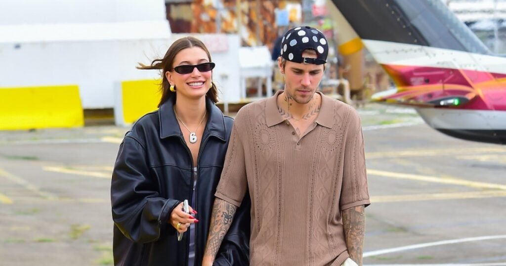 Justin and Hailey Bieber Don Mickey and Minnie Mouse Ears at Disneyland