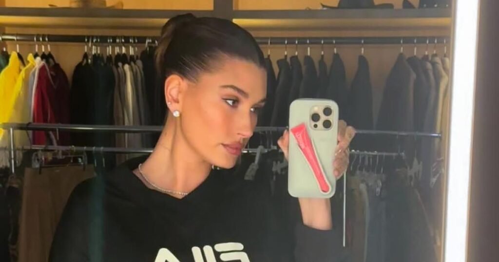 Hailey Bieber Showcases Toned Abs at Fila Event Six Months Post-Baby