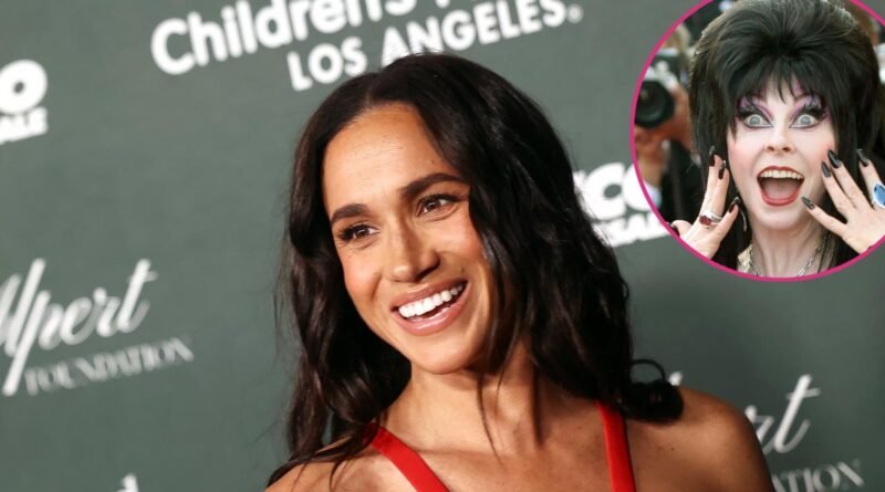 Meghan Markle Makes Light of Her Box-Dyed Hair, Comparing It to Elvira's Look