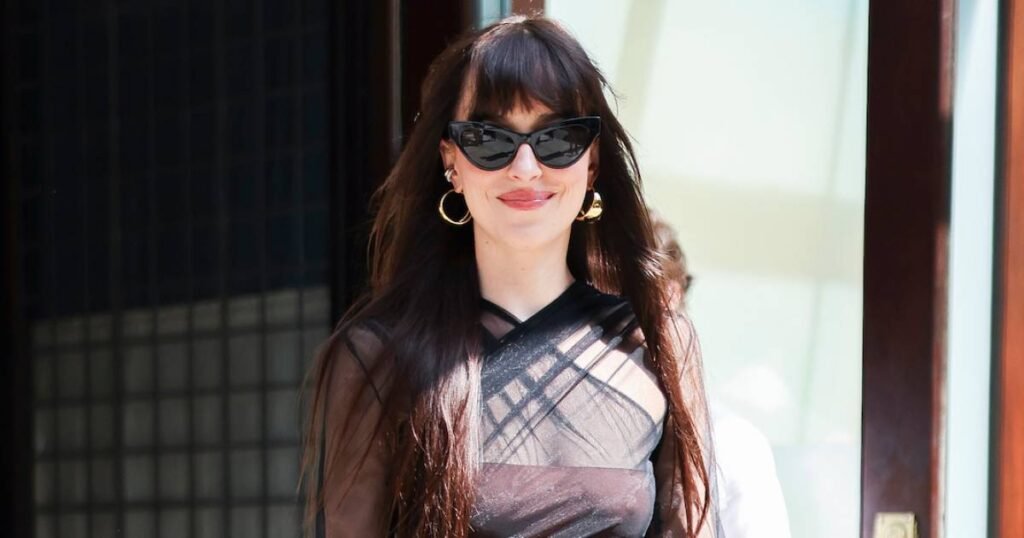 Dakota Johnson Dazzles in Sheer Dress Post-Chris Martin Split