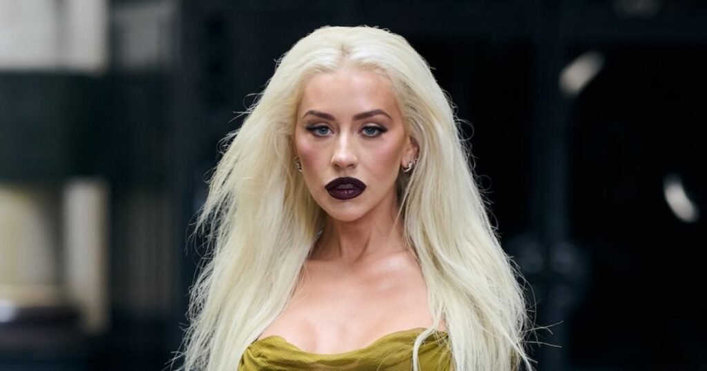 Christina Aguilera Dazzles Again in Timeless Versace Dress After 22 Years
