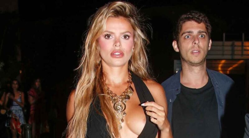Brooks Nader's Wardrobe Malfunction in a Sheer Saint Tropez Dress