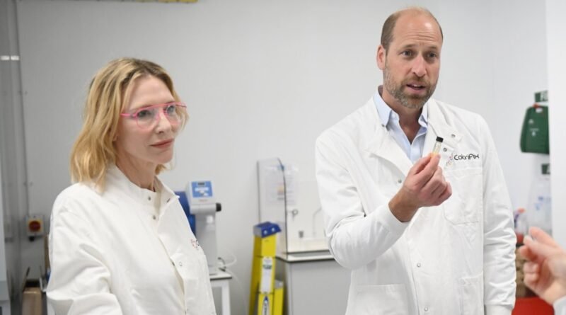 Prince William and Cate Blanchett Explore Sustainable Fashion at Lab Visit