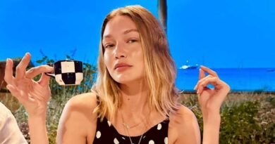 Gigi Hadid Coordinated Her Polka-Dot Dress with a Teacup While on Vacation