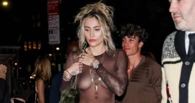 Paris Jackson Dazzles Braless in Sheer Top and Mini Skirt at NYFW