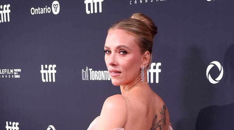 Scarlett Johansson's Back Tattoos Shine at TIFF Red Carpet