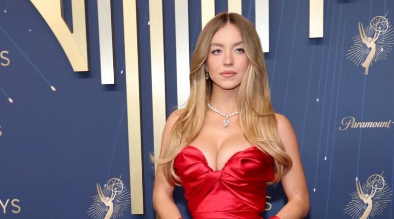 Sydney Sweeney Stuns in a Red Dress at the 2025 Emmys Red Carpet