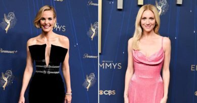 Brittany Snow and Leslie Bibb Struggle to Breathe in Their 2025 Emmy Dresses