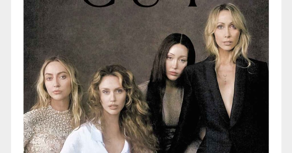 Miley Cyrus Dazzles in Silver Gown During Family Reunion for Cover Shoot