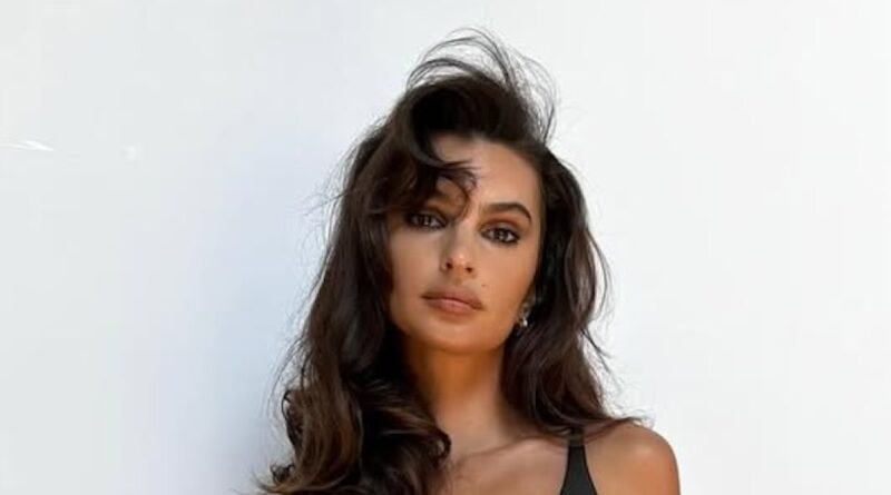 Emily Ratajkowski Struts in Revealing Leather Top and Sheer Trousers