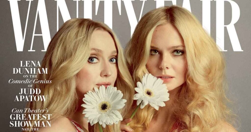 Dakota and Elle Fanning Coordinate Their Looks on the Cover of Vanity Fair