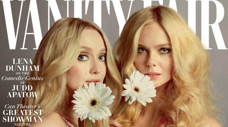 Dakota and Elle Fanning Coordinate Their Looks on the Cover of Vanity Fair