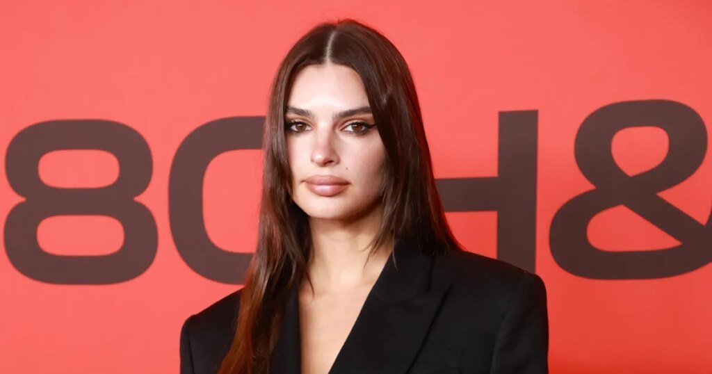 Emily Ratajkowski Flaunts Topless Look with Stunning Eye Makeup