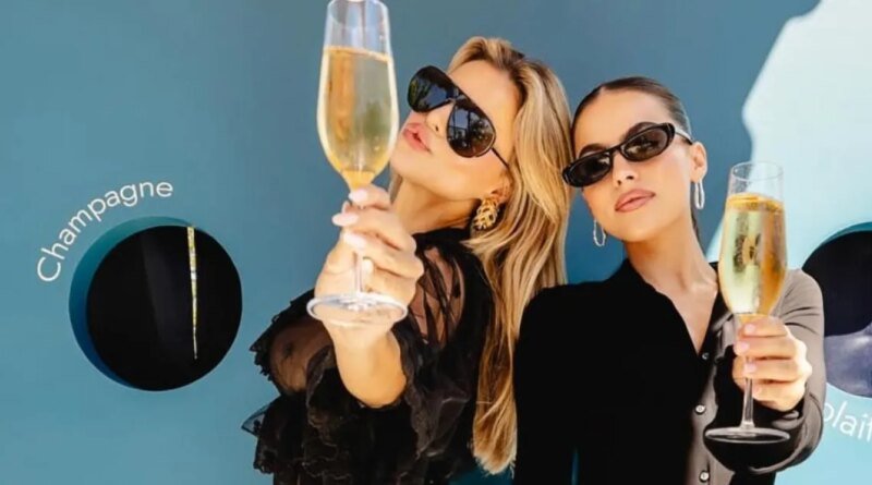 Brooks Nader Dazzles in Sheer Top, Embracing Braless Look for 'Sister Date'