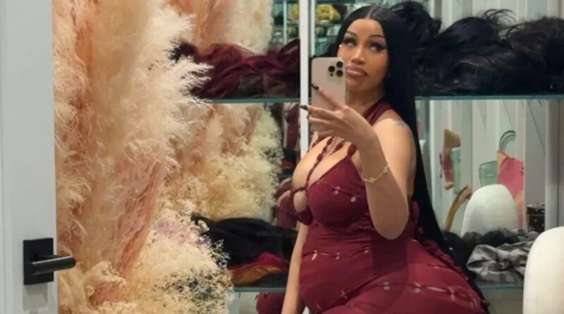 Pregnant Cardi B Celebrates 33rd Birthday in Sheer Dress