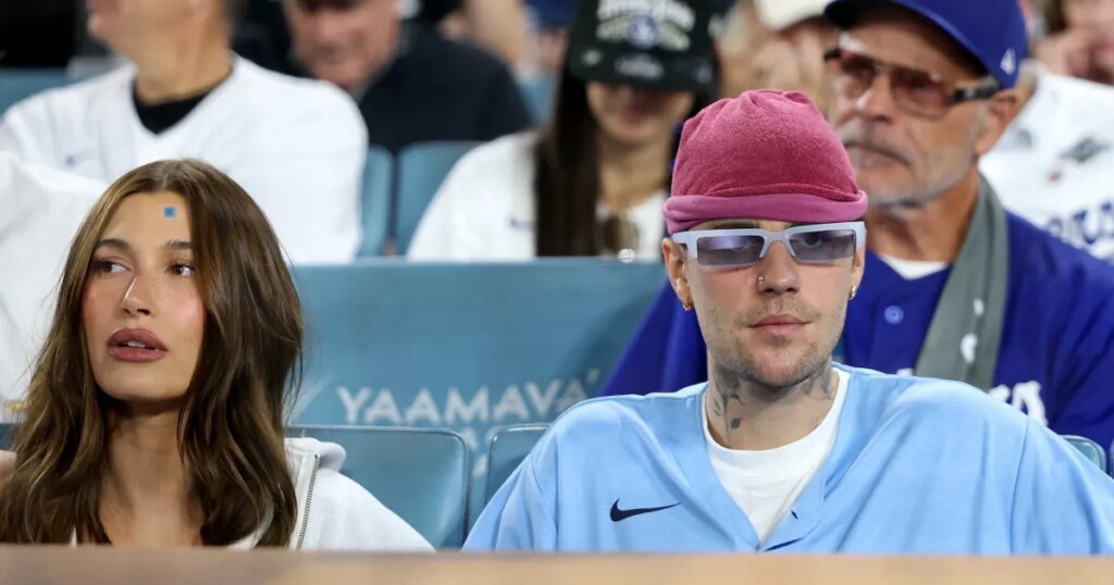 Justin and Hailey Bieber Share a Date Night at World Series Game 3
