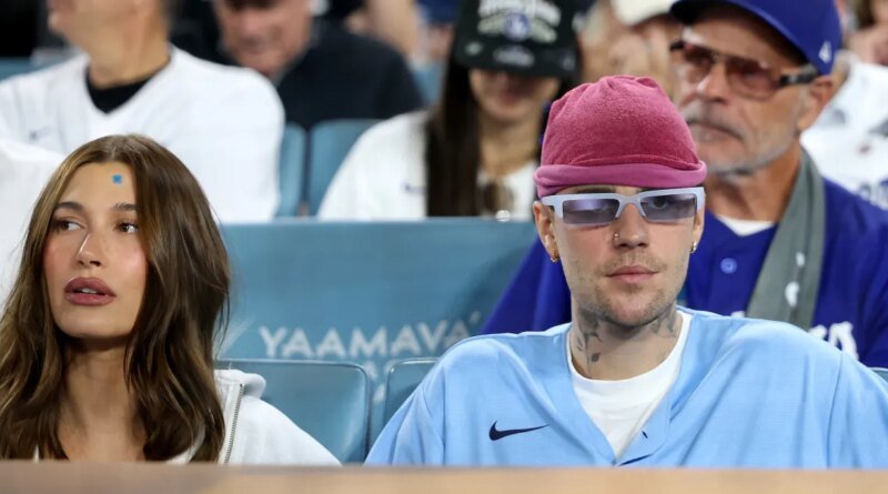 Justin and Hailey Bieber Share a Date Night at World Series Game 3