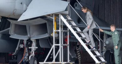 Kate Middleton Dazzles as She Walks Backwards in Stilettos Exiting a Fighter Jet