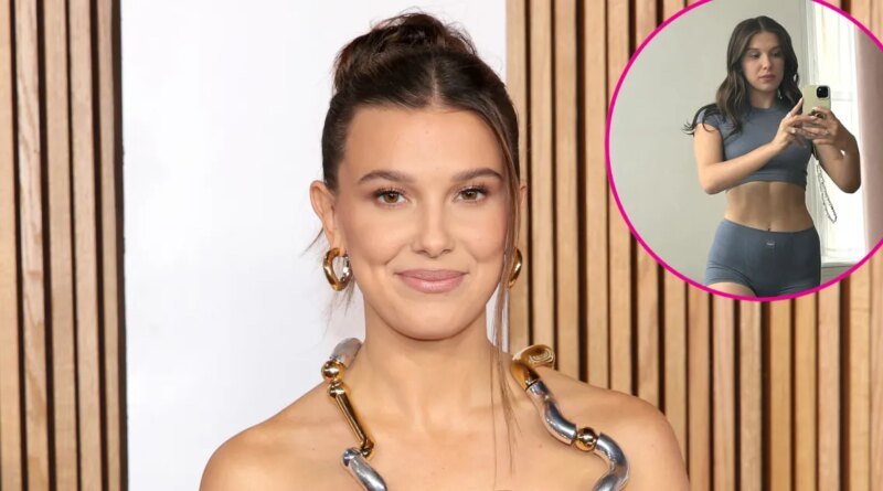 Millie Bobby Brown Flaunts Her Toned Curves in a Cute Baby Tee and Shorts