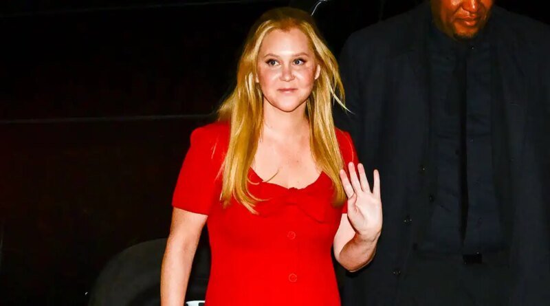 Amy Schumer Flaunts Her Toned Legs in a Fiery Red Mini Dress in NYC