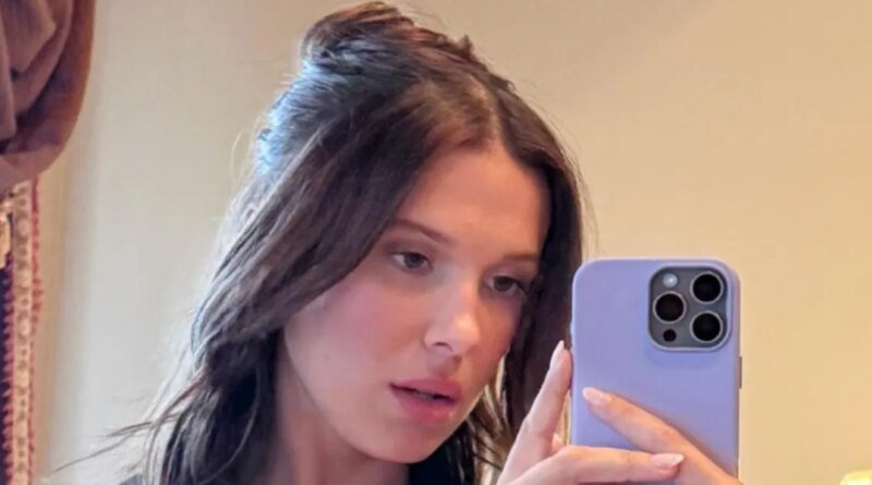 Millie Bobby Brown Flaunts Her Fit Figure in a Baby Tee and Pearls