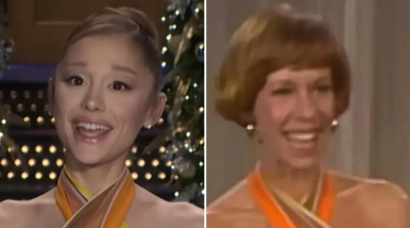 Ariana Grande Models Carol Burnett’s Iconic 1973 Dress for SNL Promotion