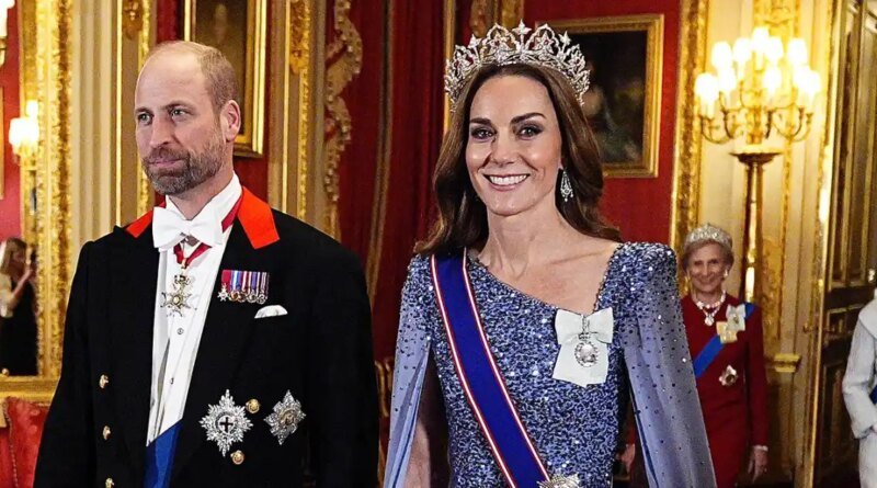 Kate Middleton and Prince William Dazzle at Windsor State Banquet
