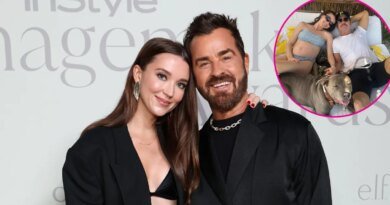 Justin Theroux and Pregnant Wife Nicole Brydon Bloom Celebrate 2025 with a Babymoon