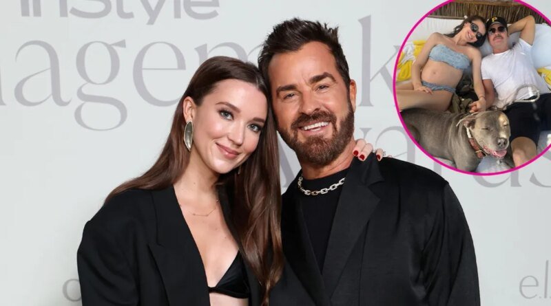 Justin Theroux and Pregnant Wife Nicole Brydon Bloom Celebrate 2025 with a Babymoon