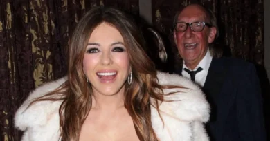 Elizabeth Hurley Stuns in Bikini and Fur Coat at '007' Party