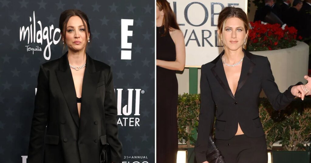 Kaley Cuoco Channels Jennifer Aniston in Her Critics Choice Awards Ensemble