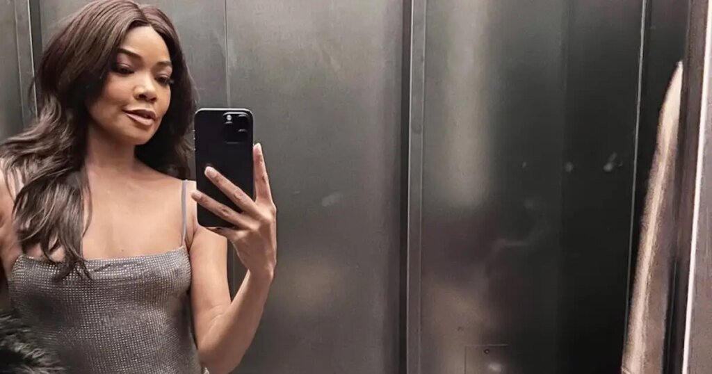 Gabrielle Union Dazzles in a Crystal Dress Without a Bra This New Year’s Eve
