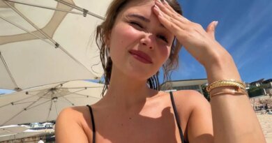 Olivia Jade Stuns in a Black Bikini, Going Braless Under a Knit Top