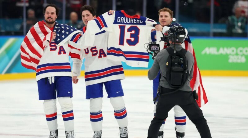 Johnny Gaudreau Recognized by USA Men's Hockey Following Olympic Gold Medal Victory