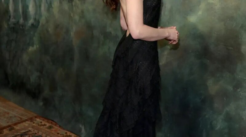 Anne Hathaway Exudes Timeless Beauty in a Semi-Sheer Dress at Ralph Lauren Fashion Show