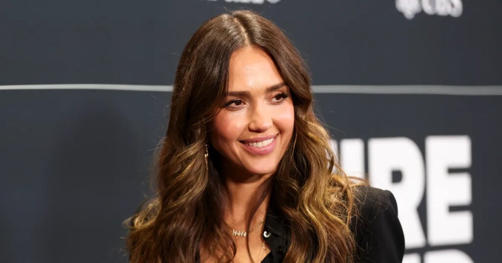 Jessica Alba's Cozy Zebra-Print Dress is Available on Amazon
