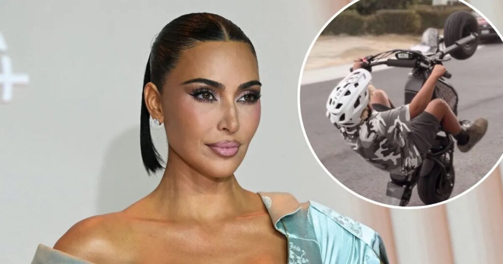 Kim Kardashian Posts Photo of 10-Year-Old Son Saint Riding a Dirt Bike