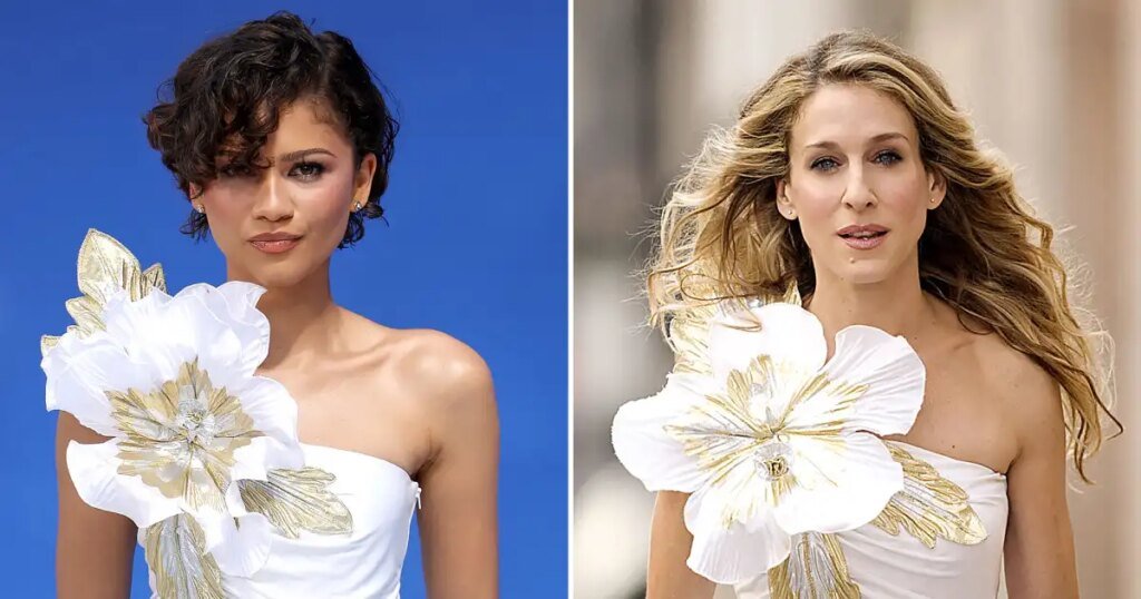 Zendaya Dons Iconic White Dress Inspired by Carrie Bradshaw Amid Wedding Speculations