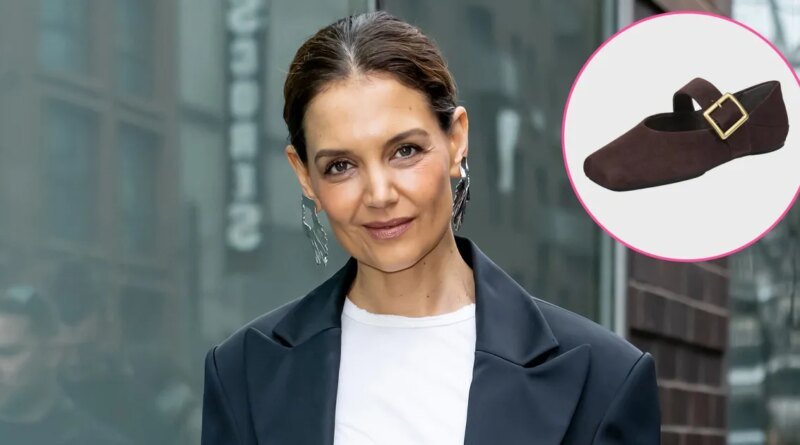Katie Holmes' Cozy Franco Sarto Mary Jane Flats Now on Sale!