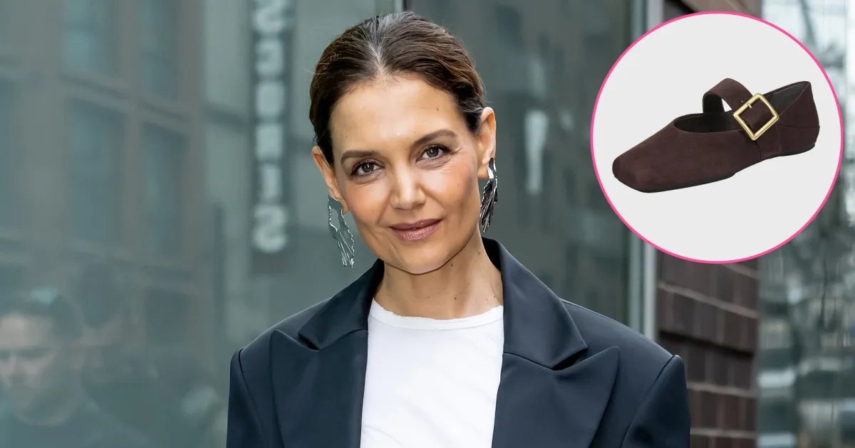 Katie Holmes' Cozy Franco Sarto Mary Jane Flats Now on Sale!
