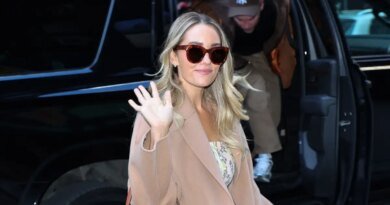 Lauren Conrad Paired a Floral Dress with a Chic Leather Purse