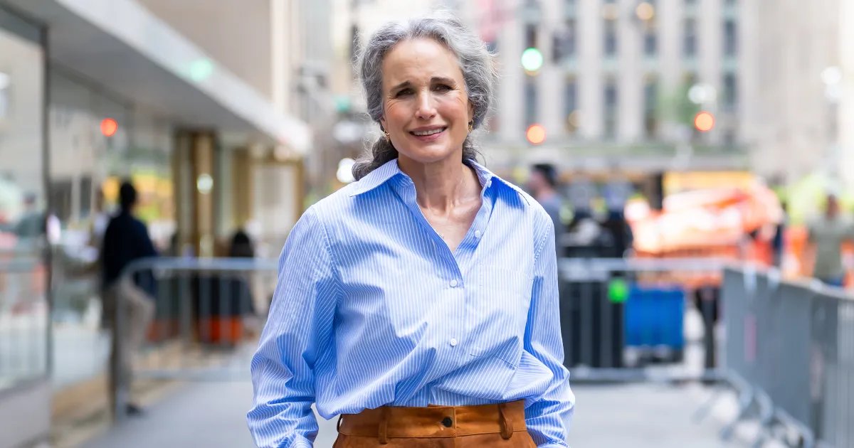 Andie MacDowell’s Kitten Heels Create the Illusion of Longer Legs