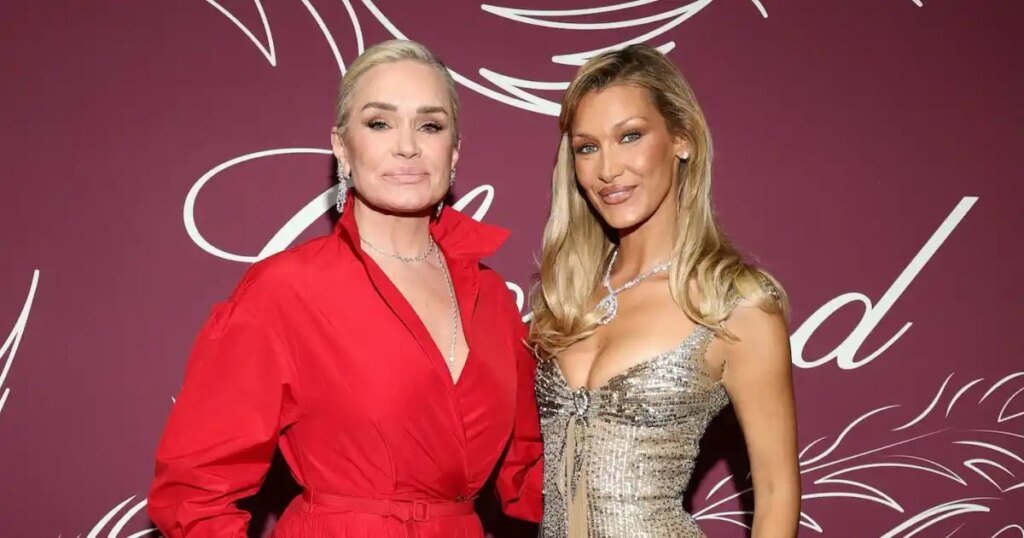 Yolanda Hadid Makes a Rare Red Carpet Debut with Bella