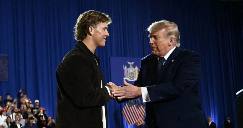 Jaxson Dart Faces Backlash for Introducing Donald Trump