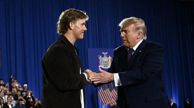 Jaxson Dart Faces Backlash for Introducing Donald Trump