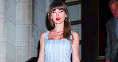 Taylor Swift's Pinstripe Dress is a Springtime Dream!